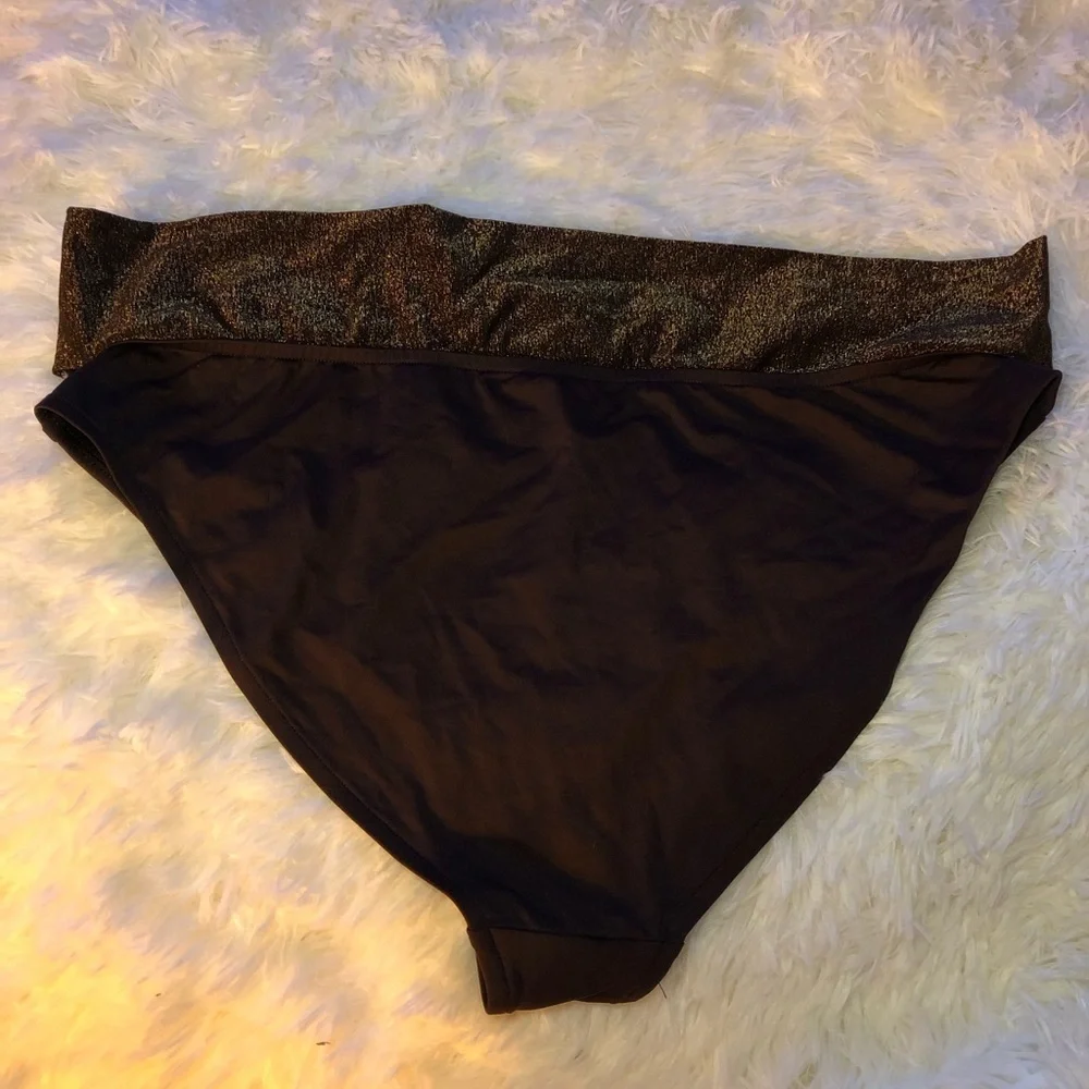VENUS Brown Bikini Bottom with Glittery Band size 16